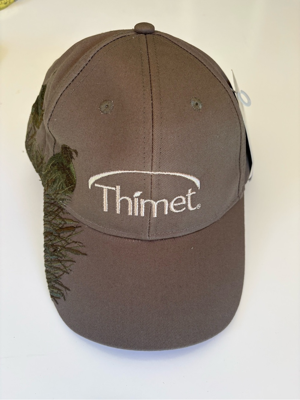 Thimet Embroidered Logo Brown Baseball Cap